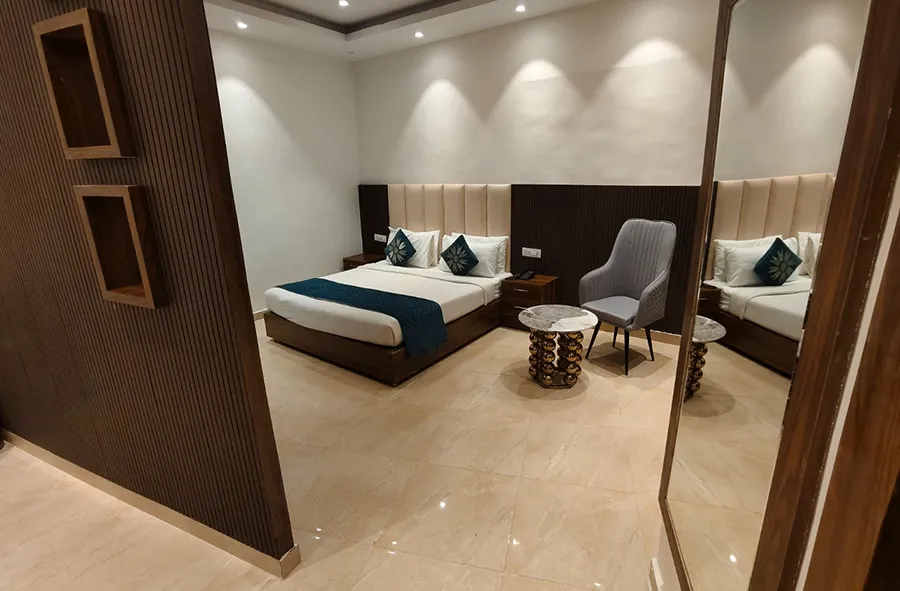 Executive Suite with spacious lounge and premium amenities — The Venue by SK, Greater Noida